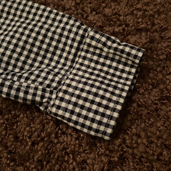 Boys RL Polo button down dress shirt in black gingham print. Red logo. Size L - Picture 2 of 4